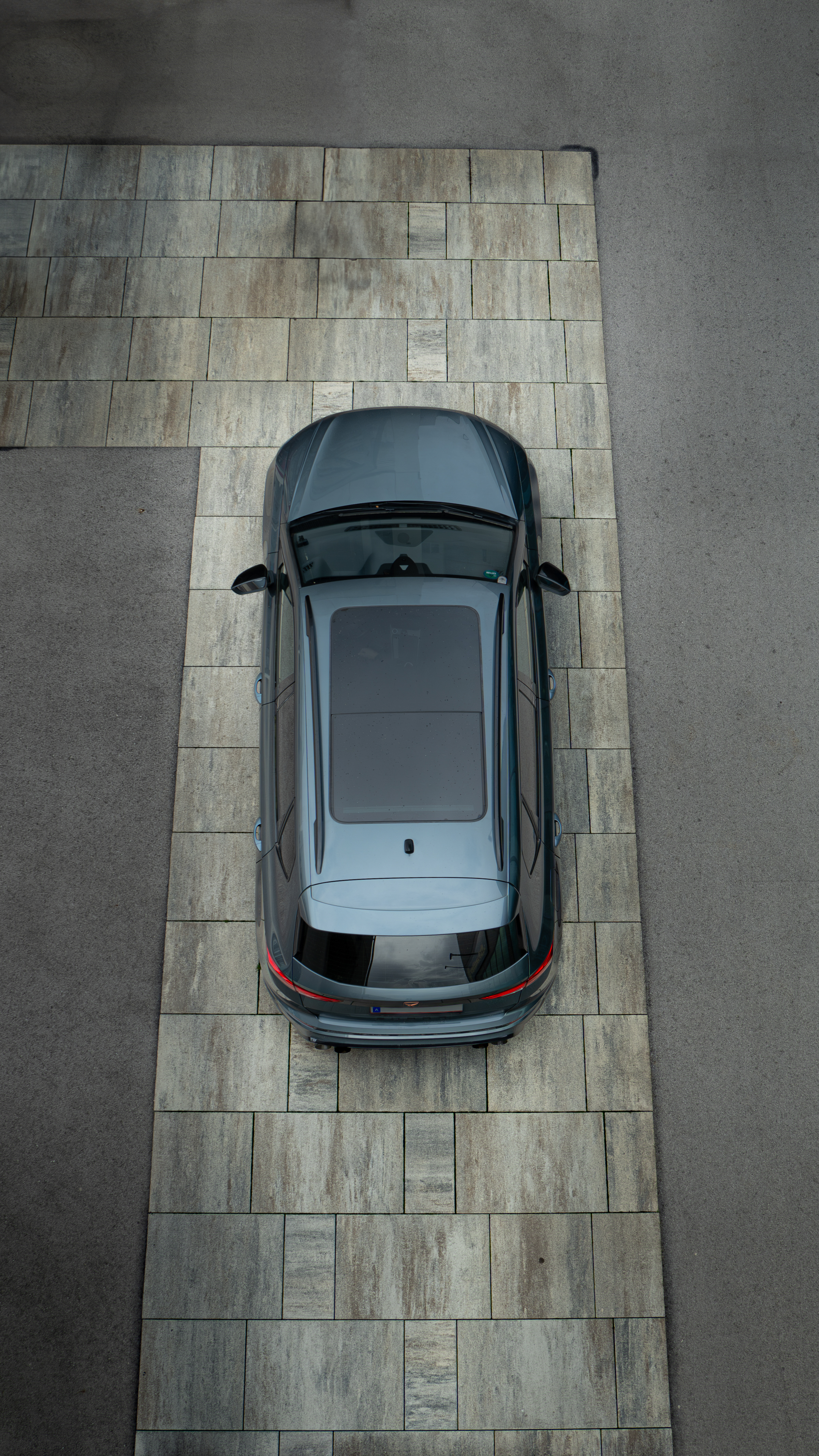 Cupra Ateca top-down view captured with a clean automotive photography composition