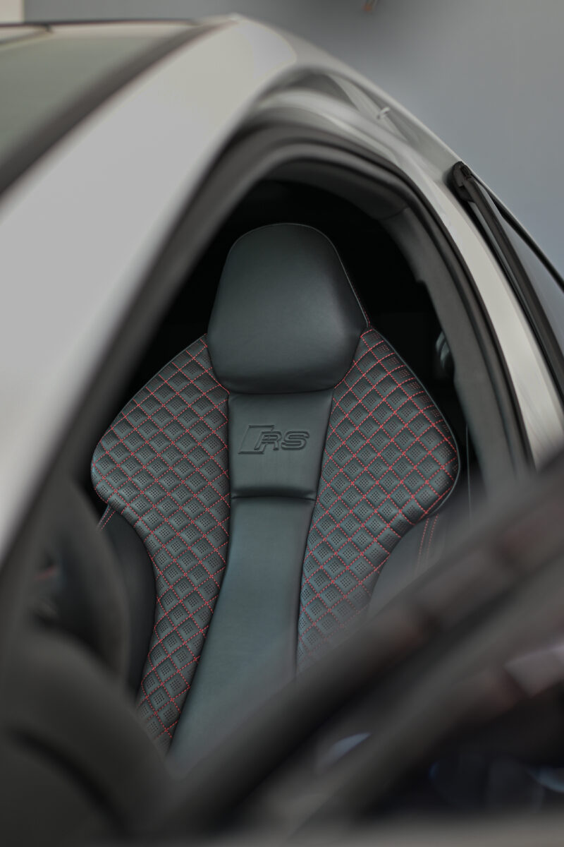 Audi RS seat detail captured for premium automotive interior photography
